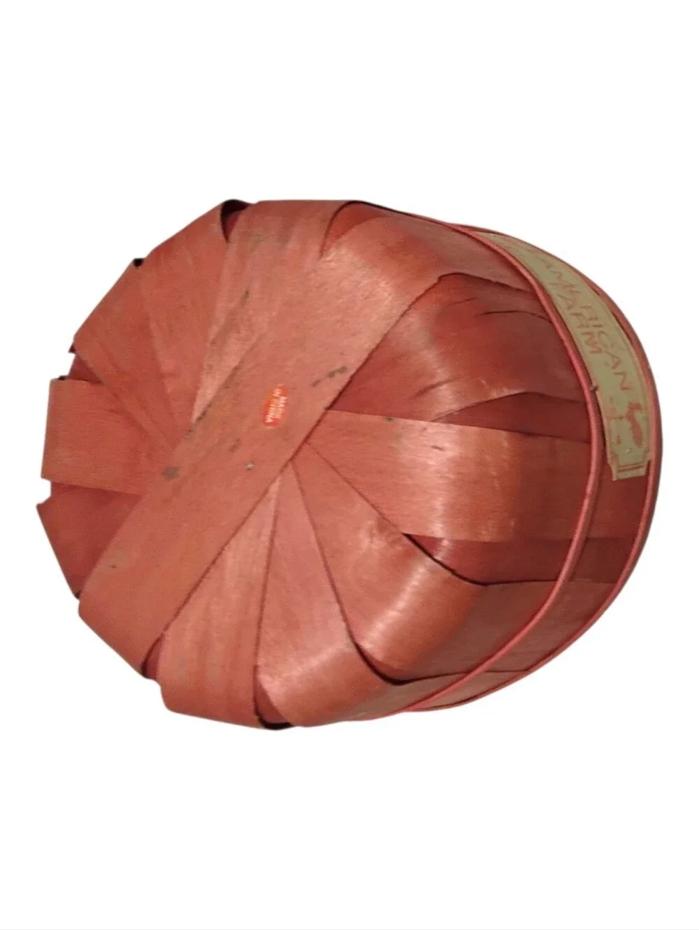 Red Wood Bushel Basket Wall Planter